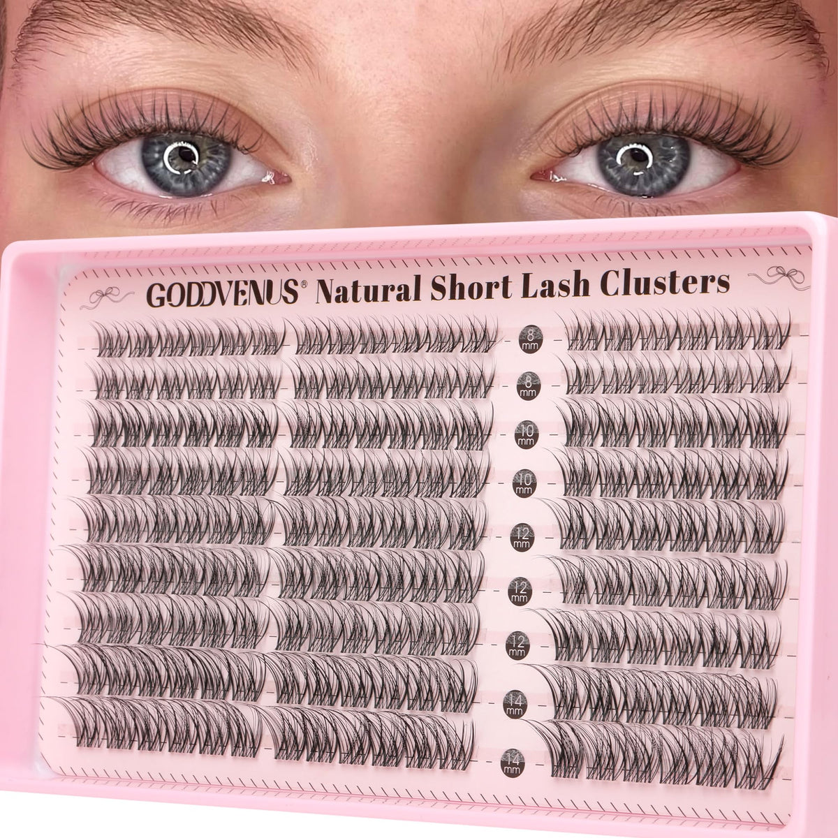 Brown Lash Clusters Natural For Soft Glam 300Pcs Wispy Lashes Cluster Eyelash Cluster Extensions C Curve Individual Lashes DIY Lash Extension Waterproof & Long - Lasting (10-16mm) - Jansha Store