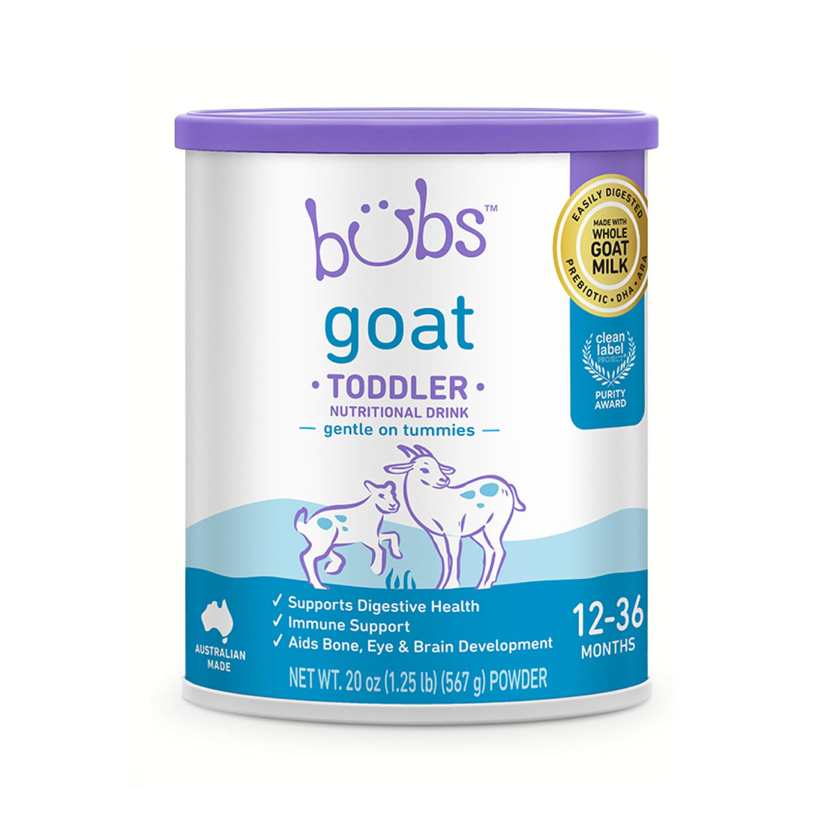Bubs Whole Goat Milk Infant Formula for 0-12 Months, Non-GMO Milk, 20 oz - Jansha Store