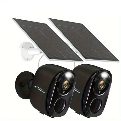 2 Set Wireless Solar Security Camera 3MP Outdoor-0