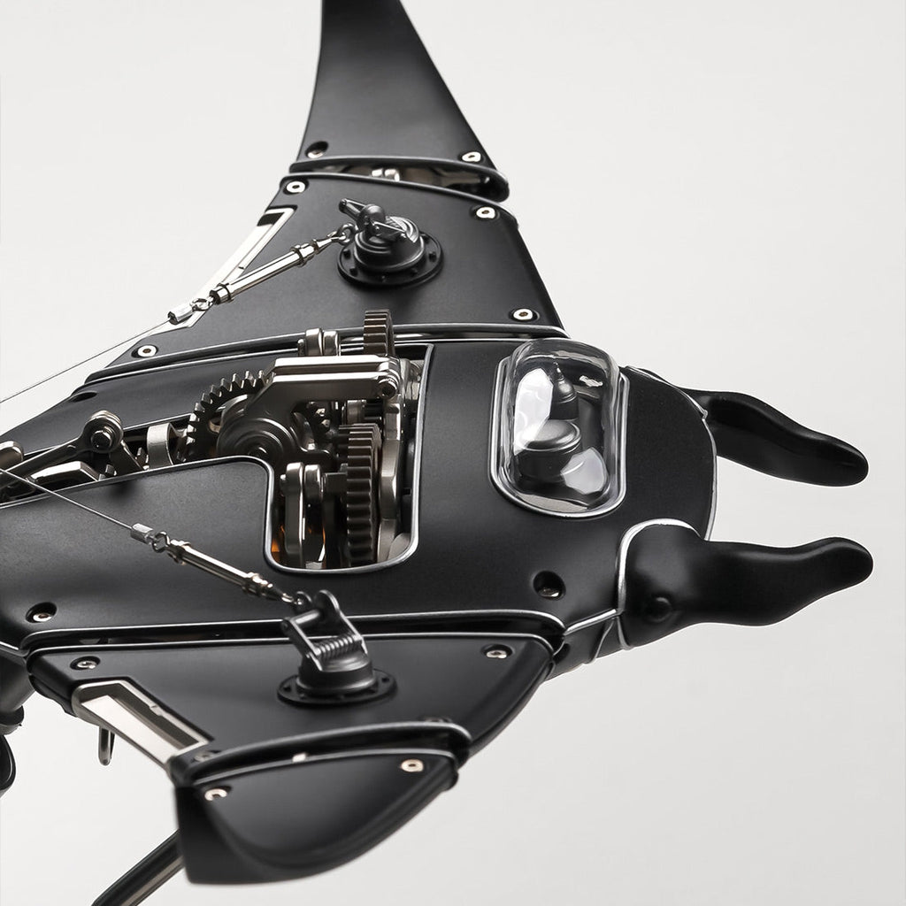 Black Manta Ray Stingray Metal Time Workshop