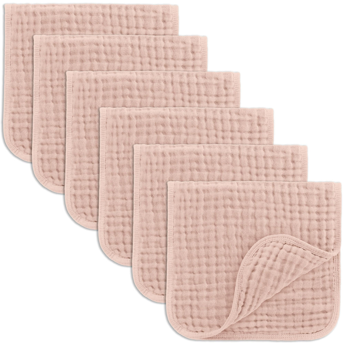 Comfy Cubs Muslin Burp Cloths 20x10" 6 Pack, Baby Burp Cloths - Cream - Jansha Store