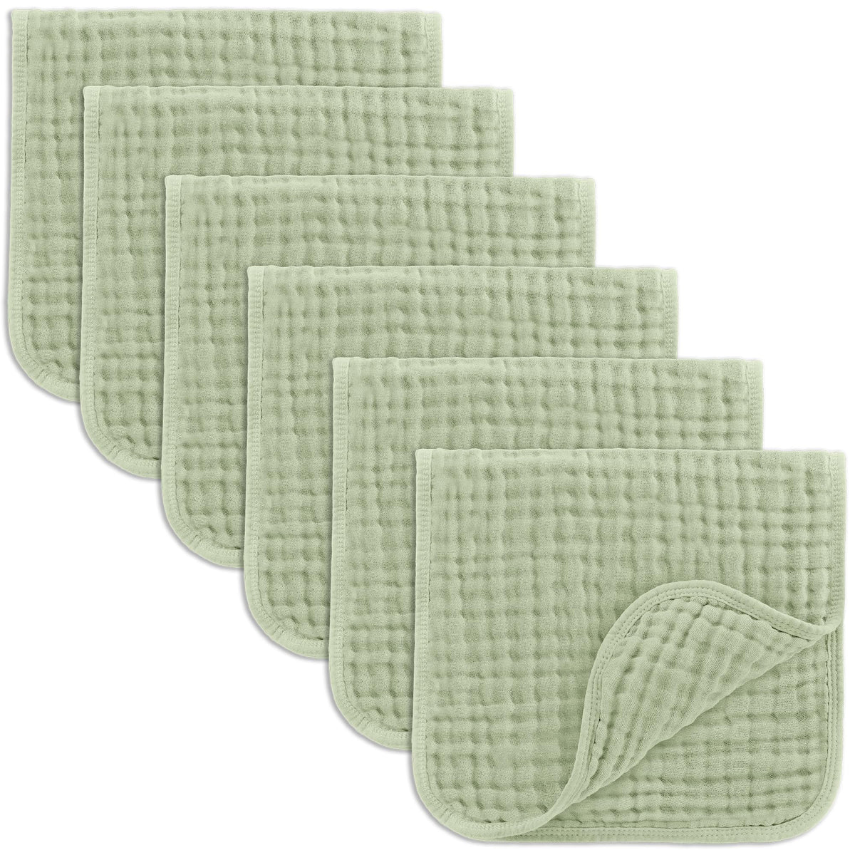 Comfy Cubs Muslin Burp Cloths 20x10" 6 Pack, Baby Burp Cloths - Cream - Jansha Store