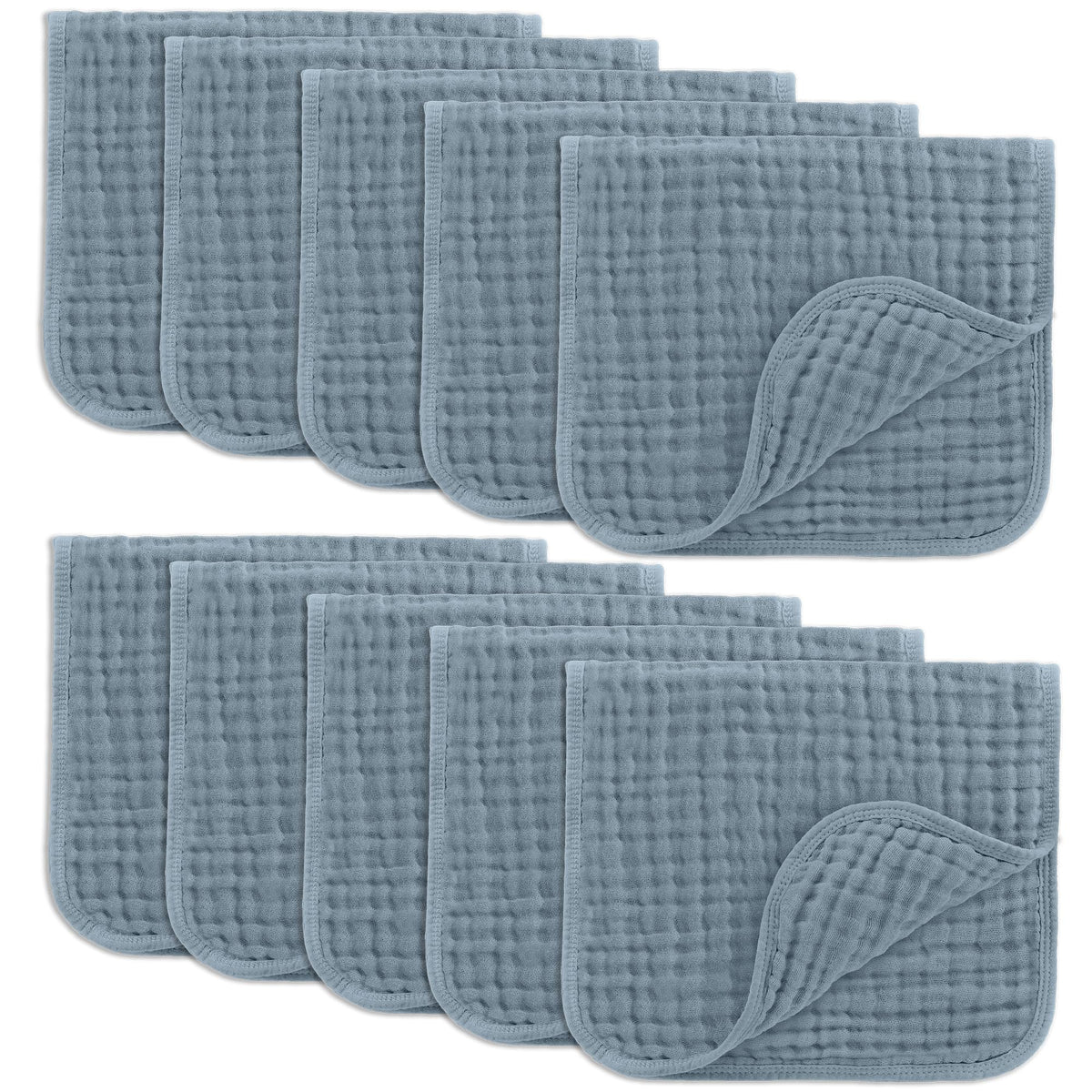 Comfy Cubs Muslin Burp Cloths 20x10" 6 Pack, Baby Burp Cloths - Cream - Jansha Store