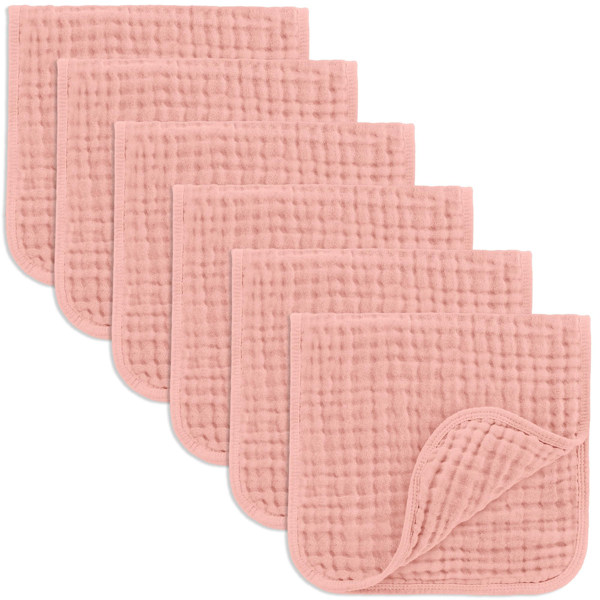 Comfy Cubs Muslin Burp Cloths 20x10" 6 Pack, Baby Burp Cloths - Cream - Jansha Store