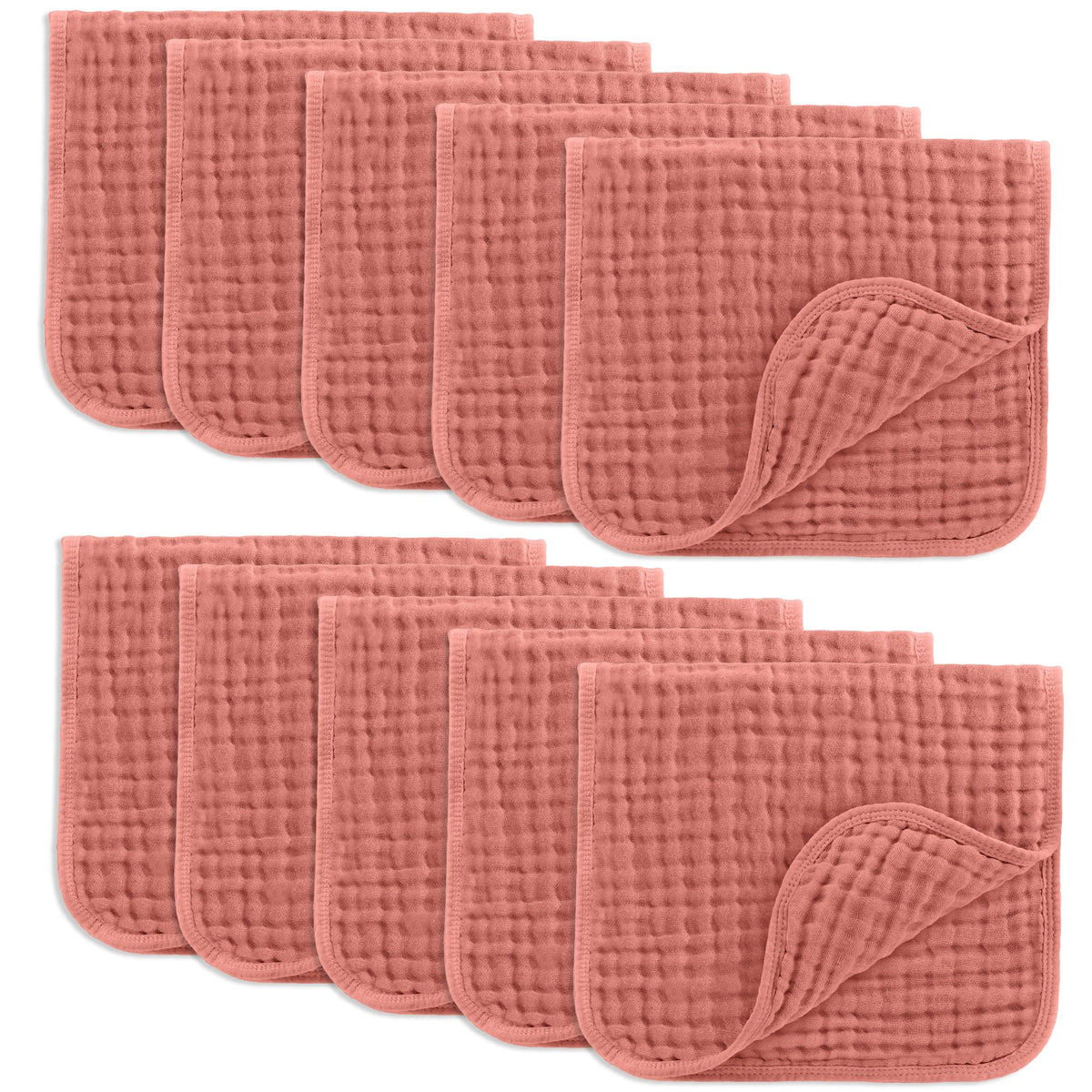 Comfy Cubs Muslin Burp Cloths 20x10" 6 Pack, Baby Burp Cloths - Cream - Jansha Store