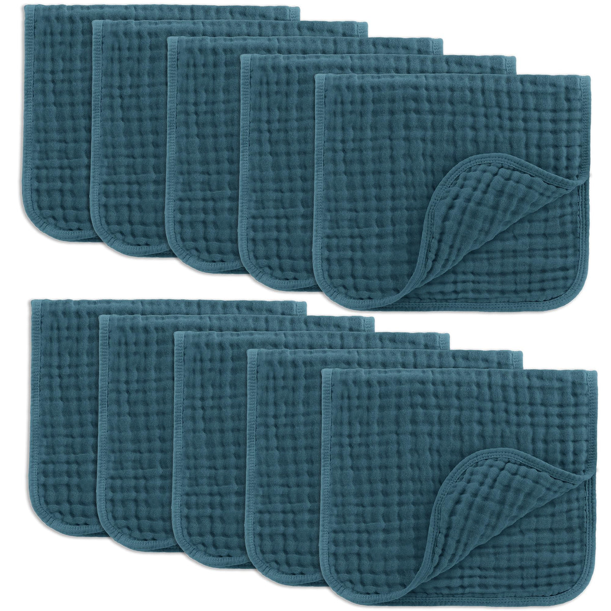 Comfy Cubs Muslin Burp Cloths 20x10" 6 Pack, Baby Burp Cloths - Cream - Jansha Store