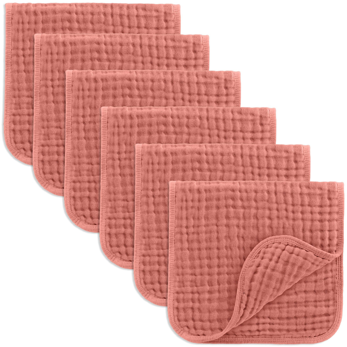 Comfy Cubs Muslin Burp Cloths 20x10" 6 Pack, Baby Burp Cloths - Cream - Jansha Store