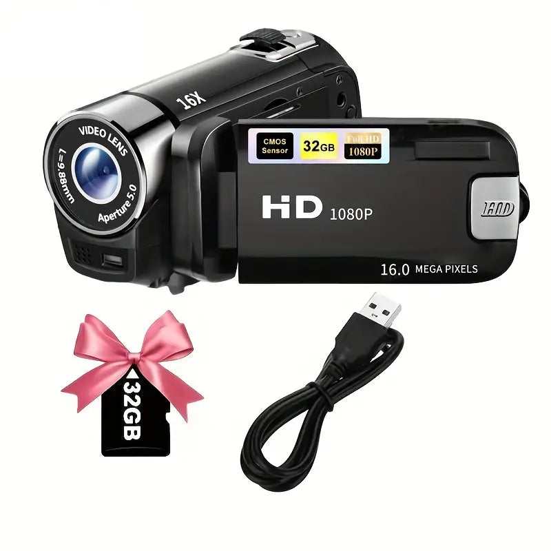 Black 270° Rotating LED Flip Screen Camera-0