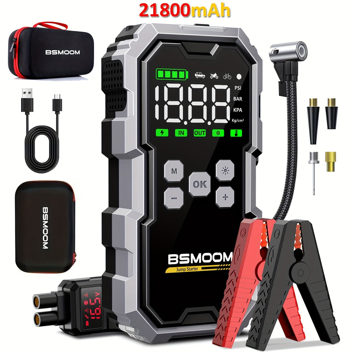 Cordless Car Jump Starter with Air Compressor CTN