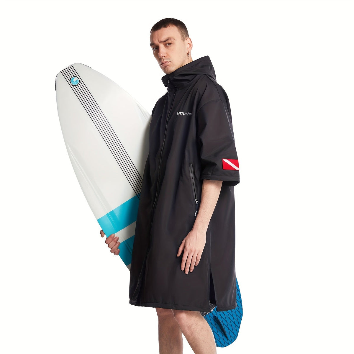 Quick Dry Hooded Surf Poncho Towel Robe LPT