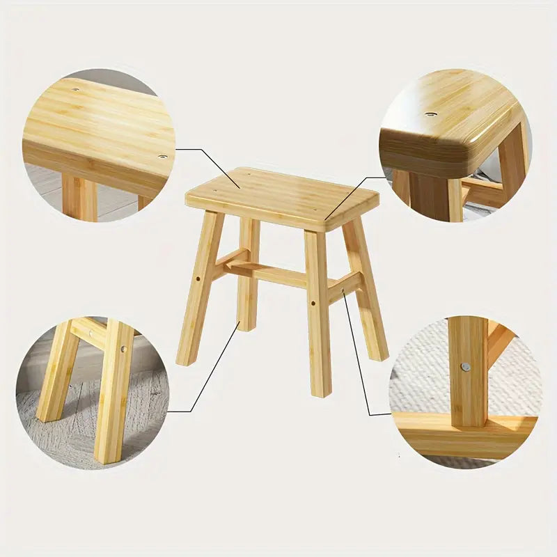 Handmade Bamboo Stool - DIY Home Small Stool with Traditional Style CAN