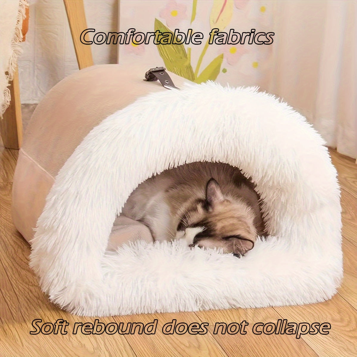 Warm Plush Cat Nest Bed for Winter Comfort LPT