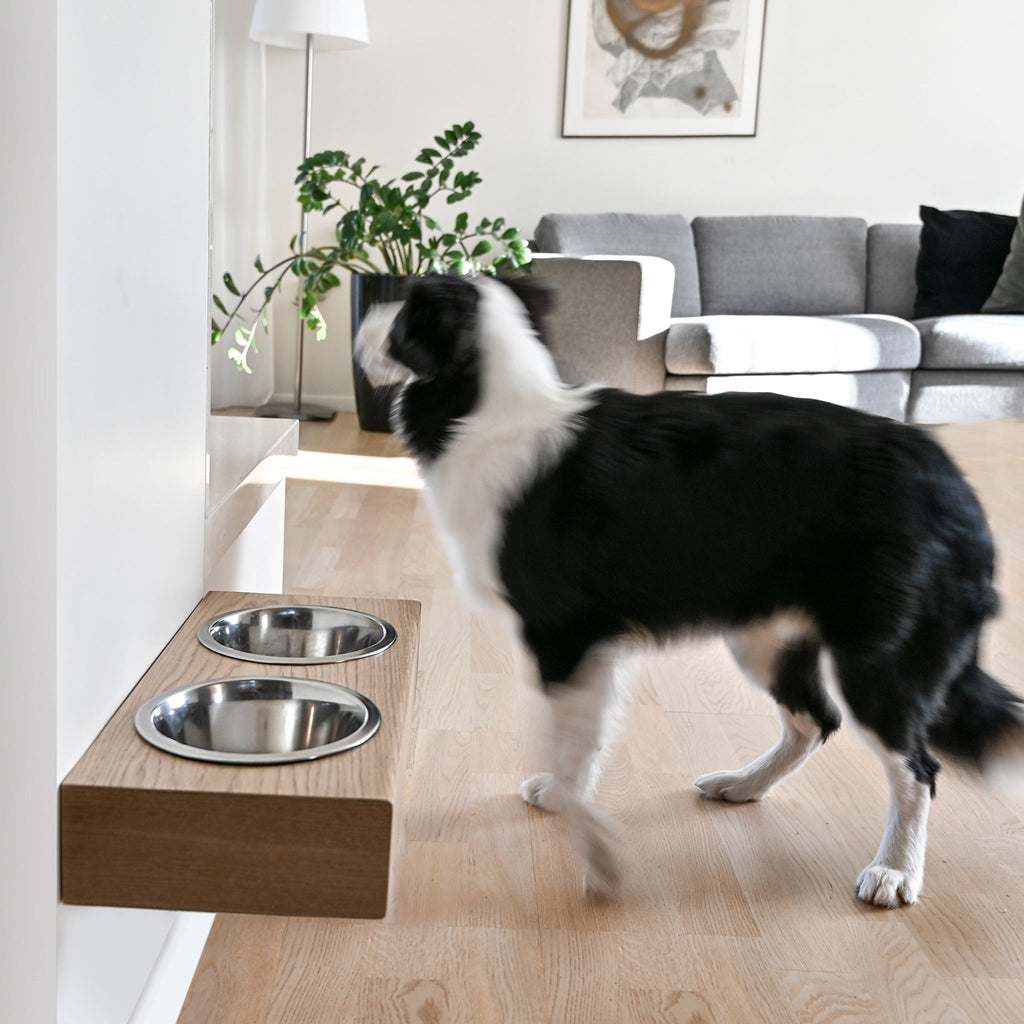 Wooden Elevated Dog Bowl Stand, 3 Sizes for Dogs and Cats Valiai
