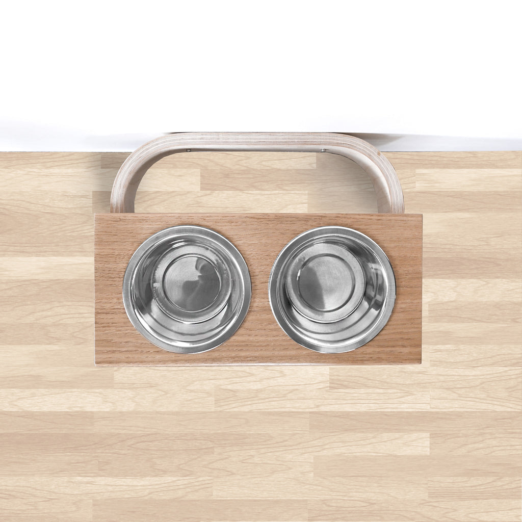 Wooden Elevated Dog Bowl Stand, 3 Sizes for Dogs and Cats Valiai