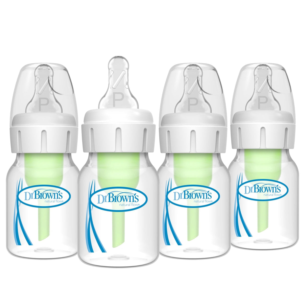 Dr. Brown's Anti-Colic Options+ Narrow Baby Bottle, Clear, 4 oz, 4-Pack - Jansha Store