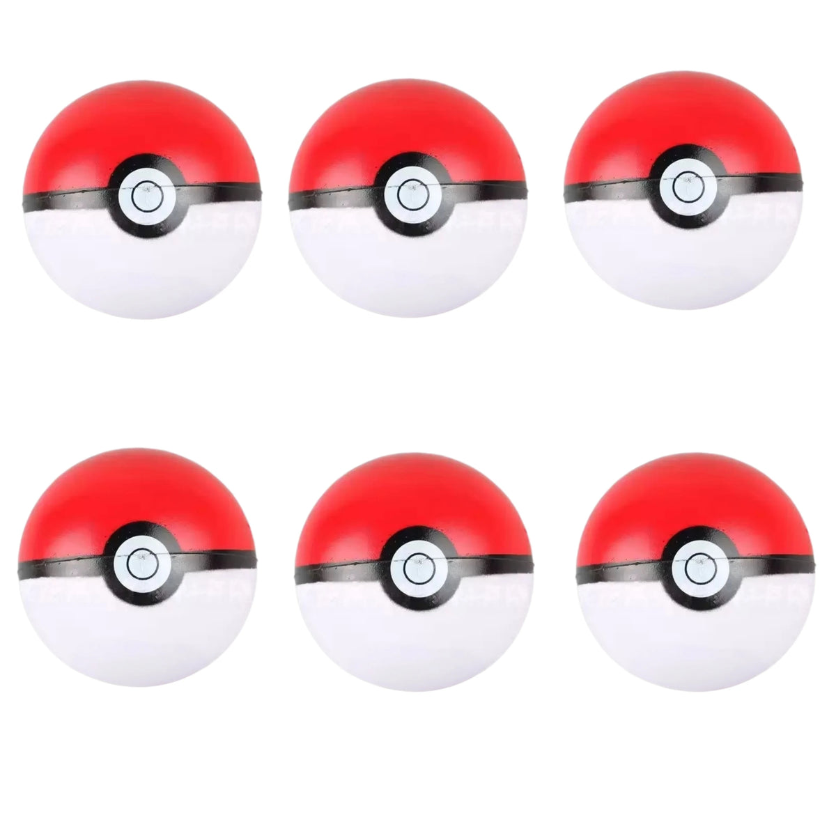 6cm Pokémon Poké Ball Stress Relief Ball Fun Pet Toy Squeezable Dog Fitness Ball Cat and Dog Play Ball Round Ball Toy Jansha Store