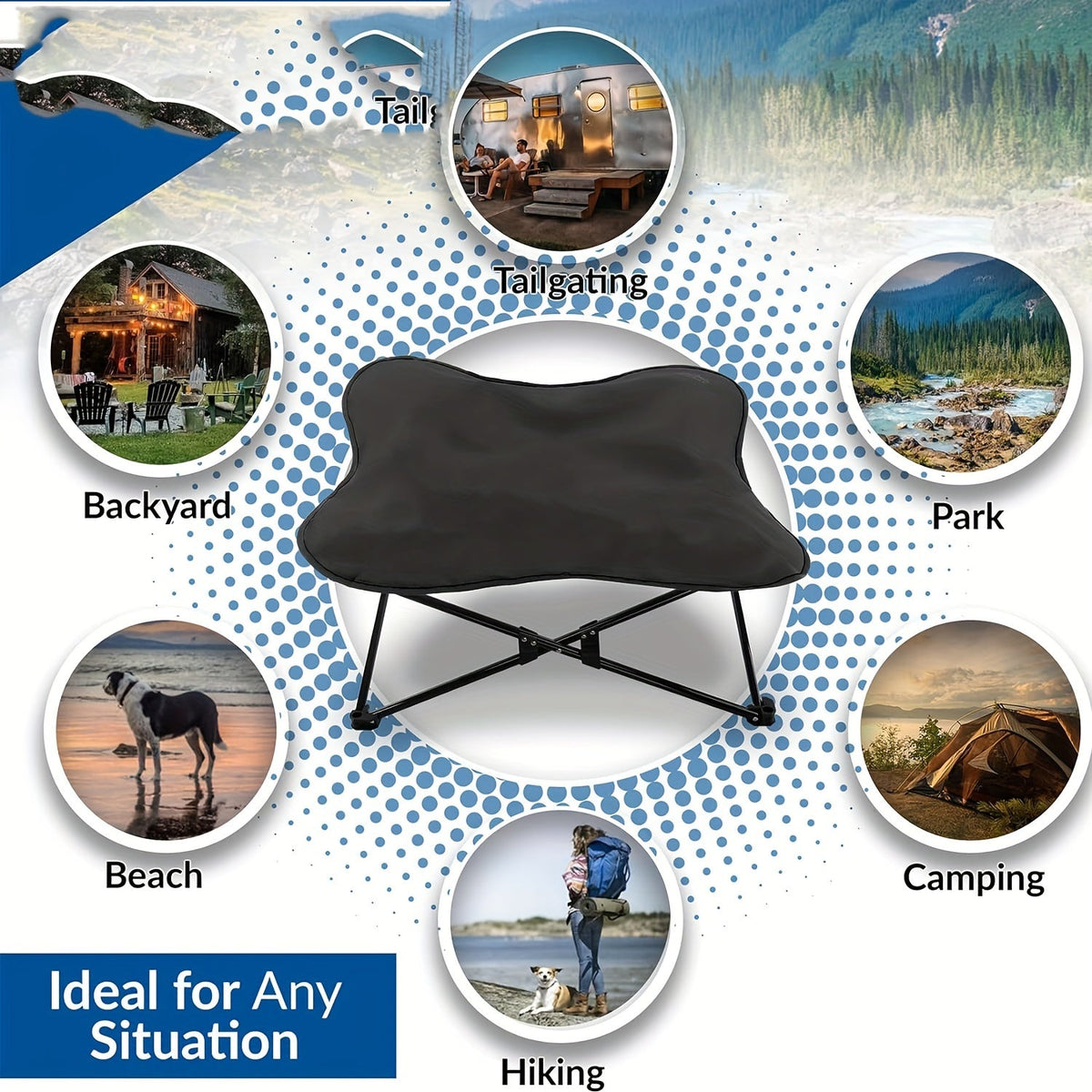 Portable Elevated Dog Bed for All Dog LPT