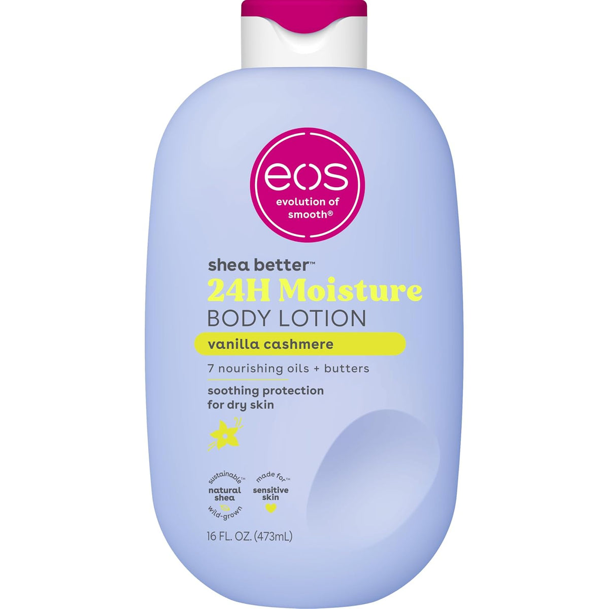 eos Shea Better Body Lotion- Vanilla Cashmere, 24-Hour Moisture, 16 fl oz - Jansha Store