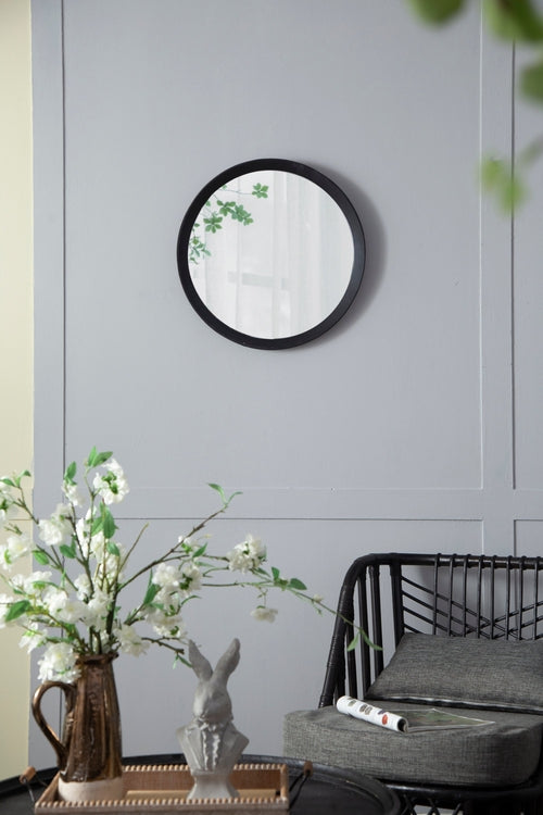 Solid Mango Wood Frame Wall Mirror, Available in 2 Colors Jansha Store