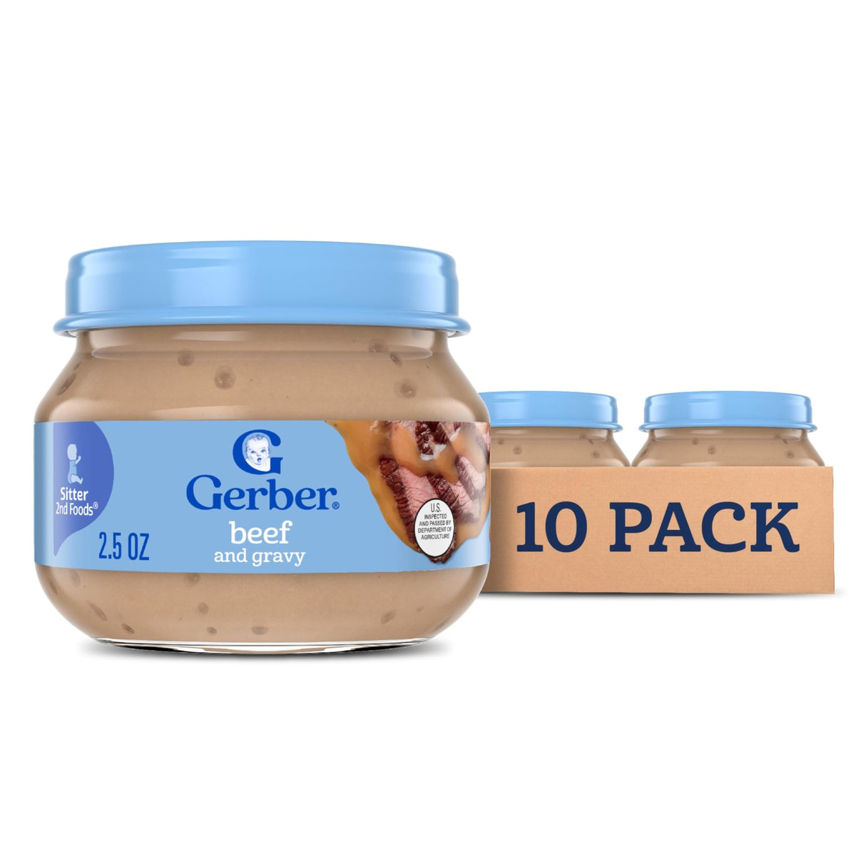 Gerber Stage 2 Chicken and Gravy Baby Food, 2.5 Oz, 10 Pack - Jansha Store