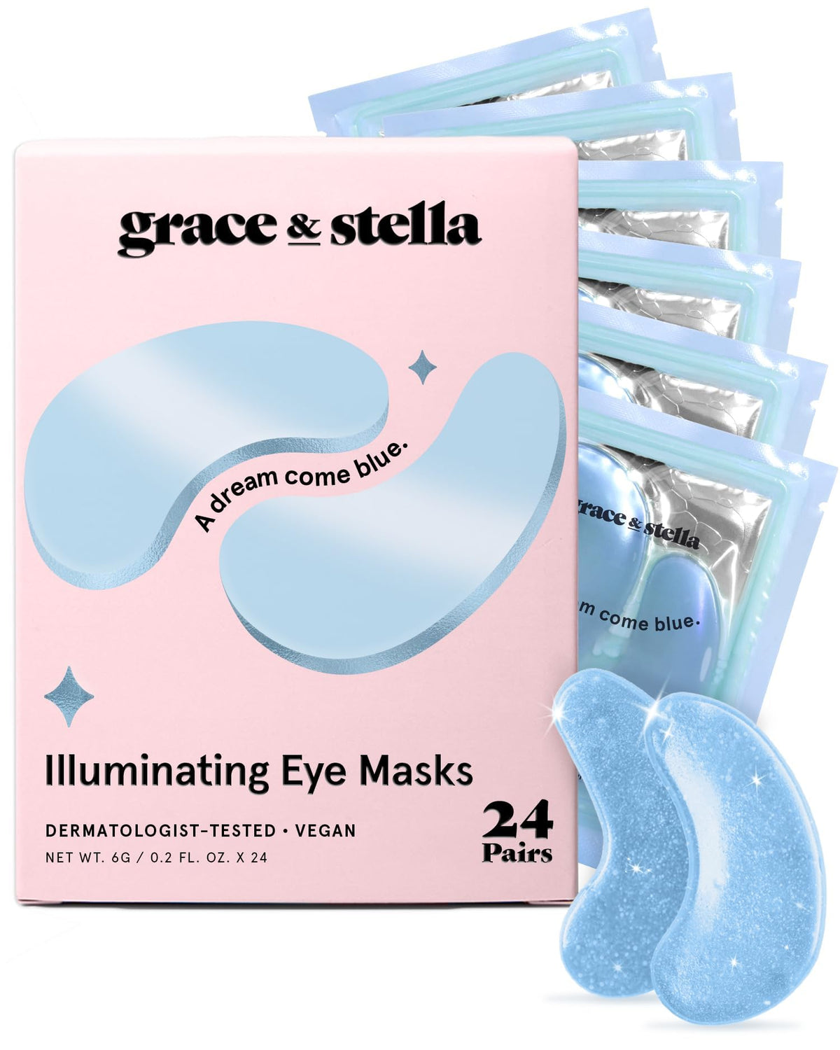grace & stella Award Winning Eye Patches for Puffy Eyes - Birthday Gifts for Women - Under Eye Mask for Dark Circles and Undereye Bags - Gifts for Mom - Vegan Cruelty-Free Self Care (24 Pairs, Gold) - Jansha Store