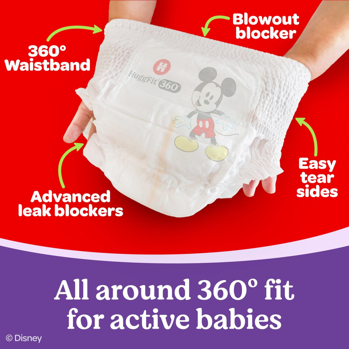 Huggies Little Movers HuggFit 360 Diapers Size 5, 128 Count (2 Packs of 64) - Jansha Store