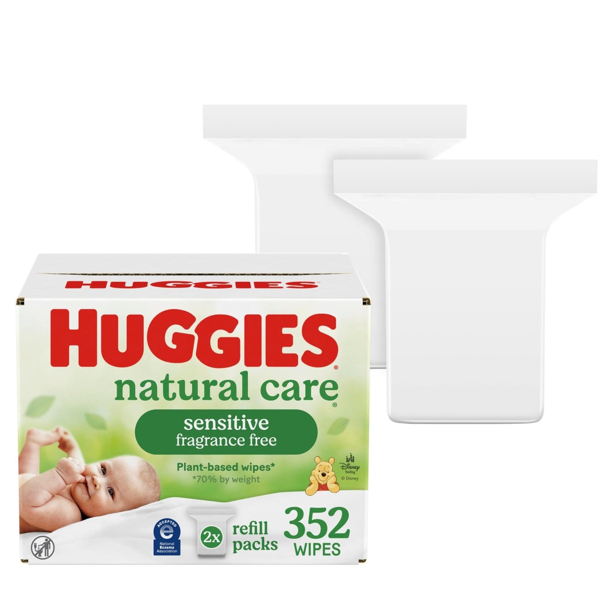 Huggies Natural Care Sensitive Baby Wipes, Unscented, Hypoallergenic, 99% Purified Water, 12 Flip-Top Packs (768 Wipes Total), Packaging May Vary - Jansha Store