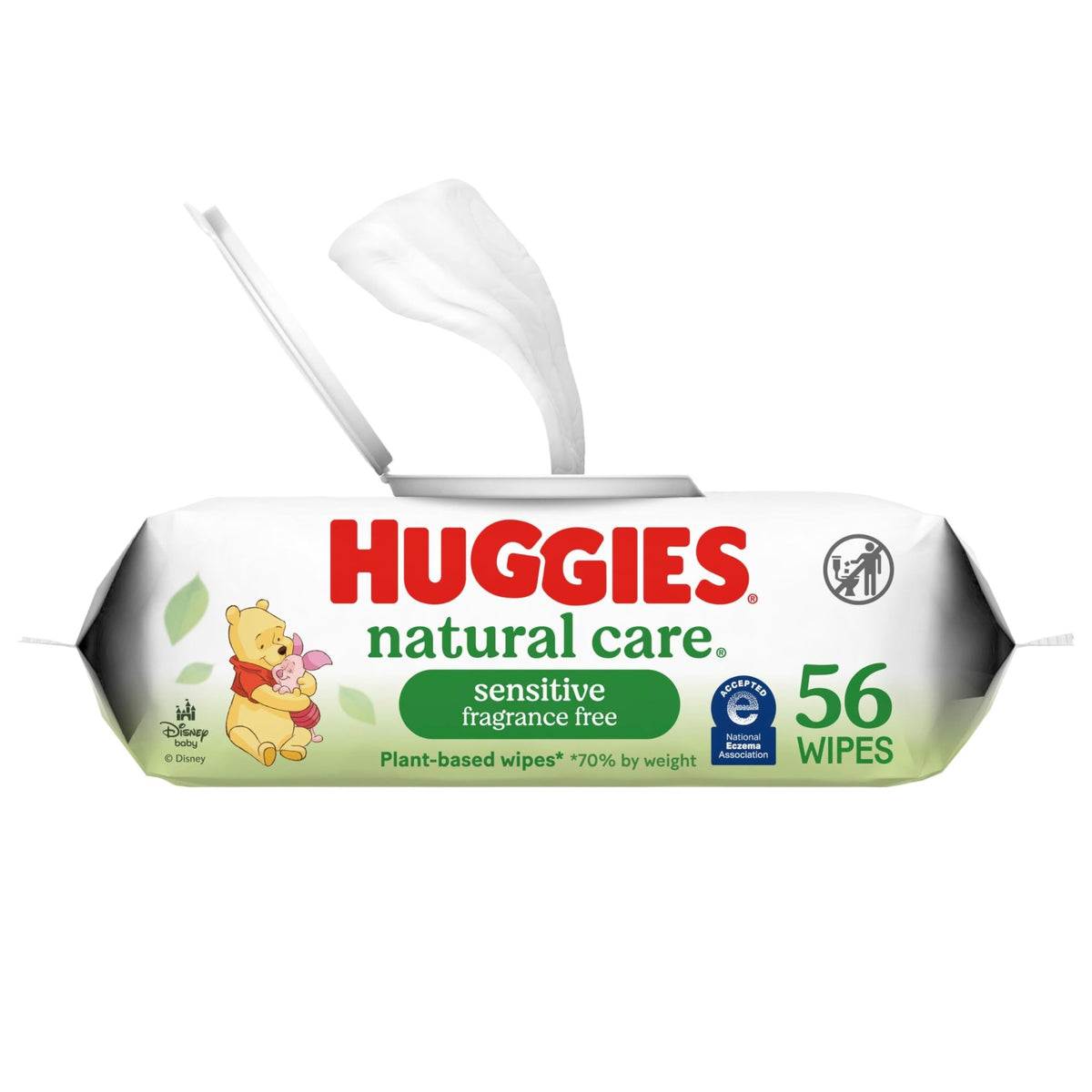 Huggies Natural Care Sensitive Baby Wipes, Unscented, Hypoallergenic, 99% Purified Water, 12 Flip-Top Packs (768 Wipes Total), Packaging May Vary - Jansha Store