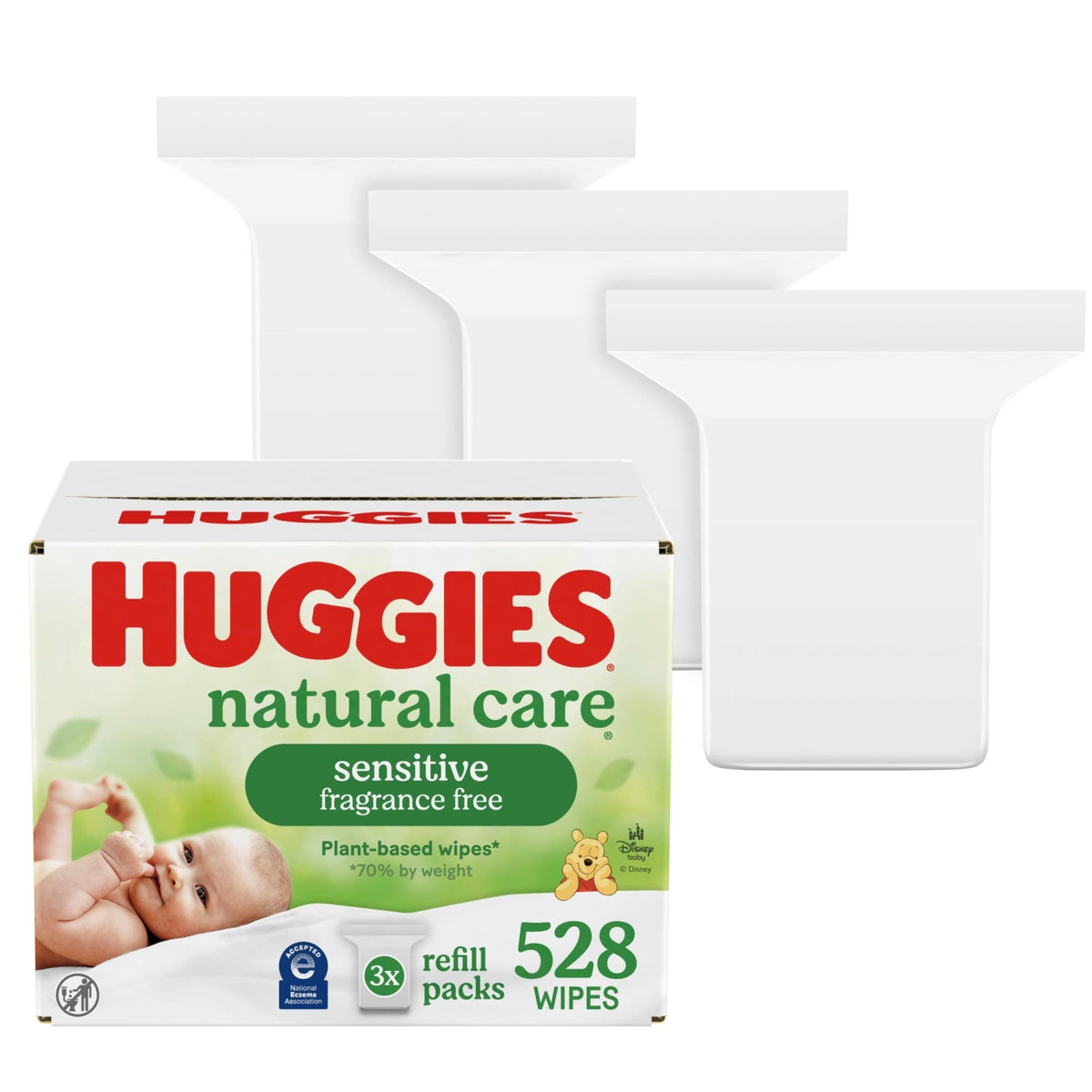 Huggies Natural Care Sensitive Baby Wipes, Unscented, Hypoallergenic, 99% Purified Water, 12 Flip-Top Packs (768 Wipes Total), Packaging May Vary - Jansha Store