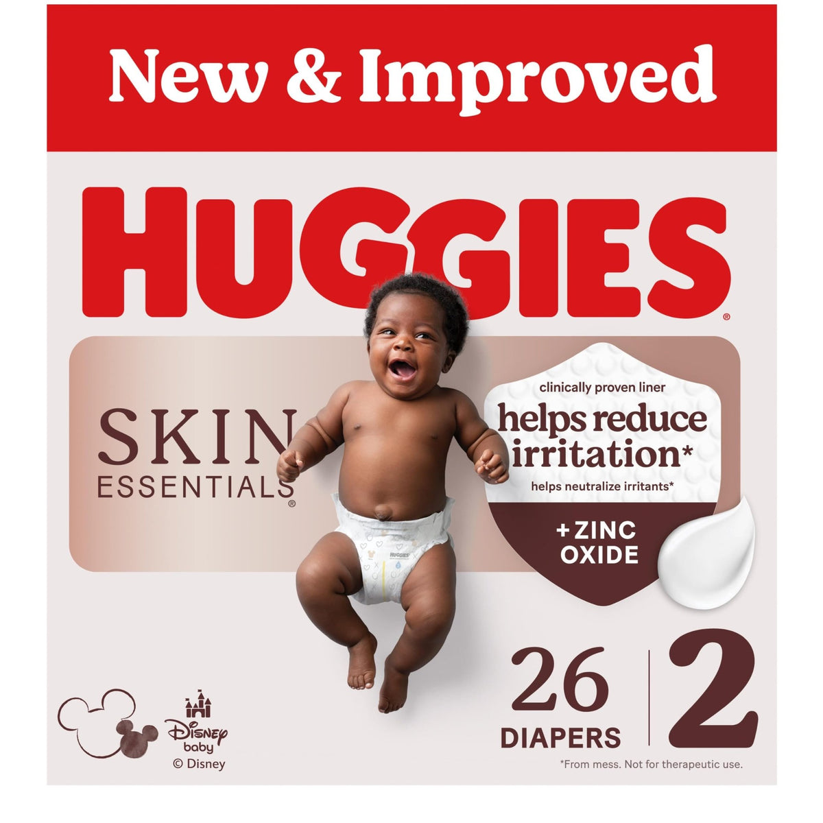 Huggies Skin Essentials Diapers Size 2, 26 Count - Jansha Store