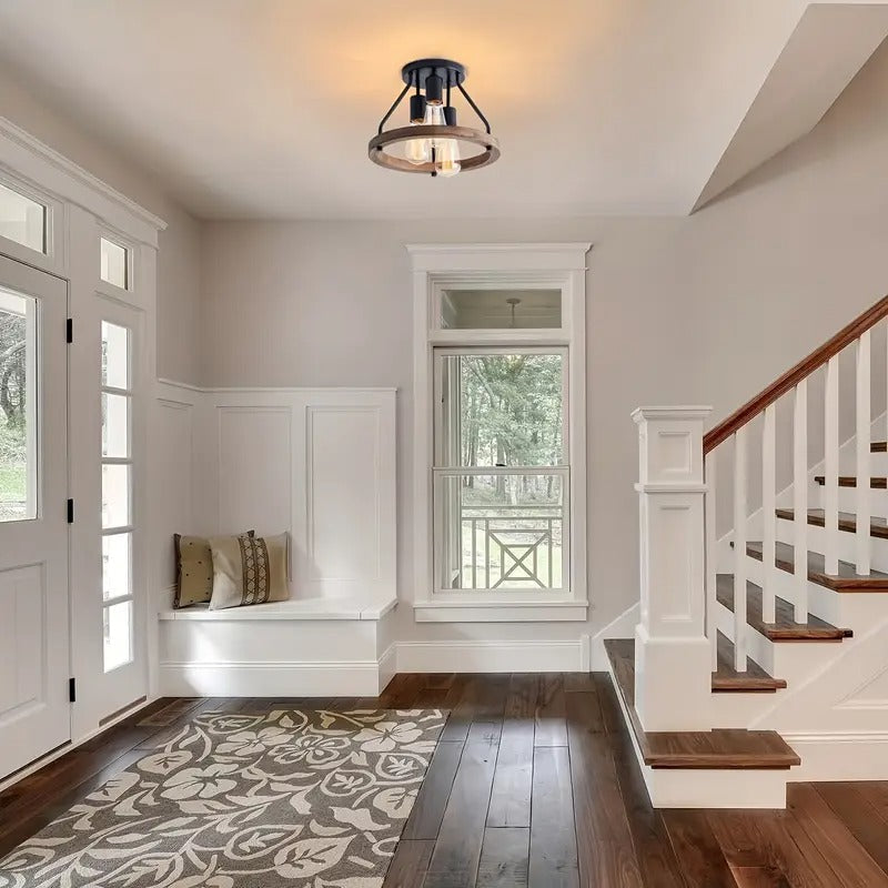 3-Light Semi Flush Mount Ceiling Light Fixture LPT