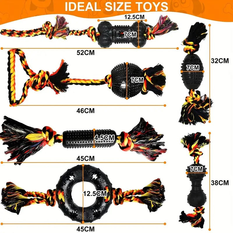 Dog Chew Toys for Small Breeds Rubber (6pcs)-3
