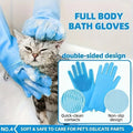 Dog Bath Brush Grooming Kit 6pcs with Gloves & Towel LPT