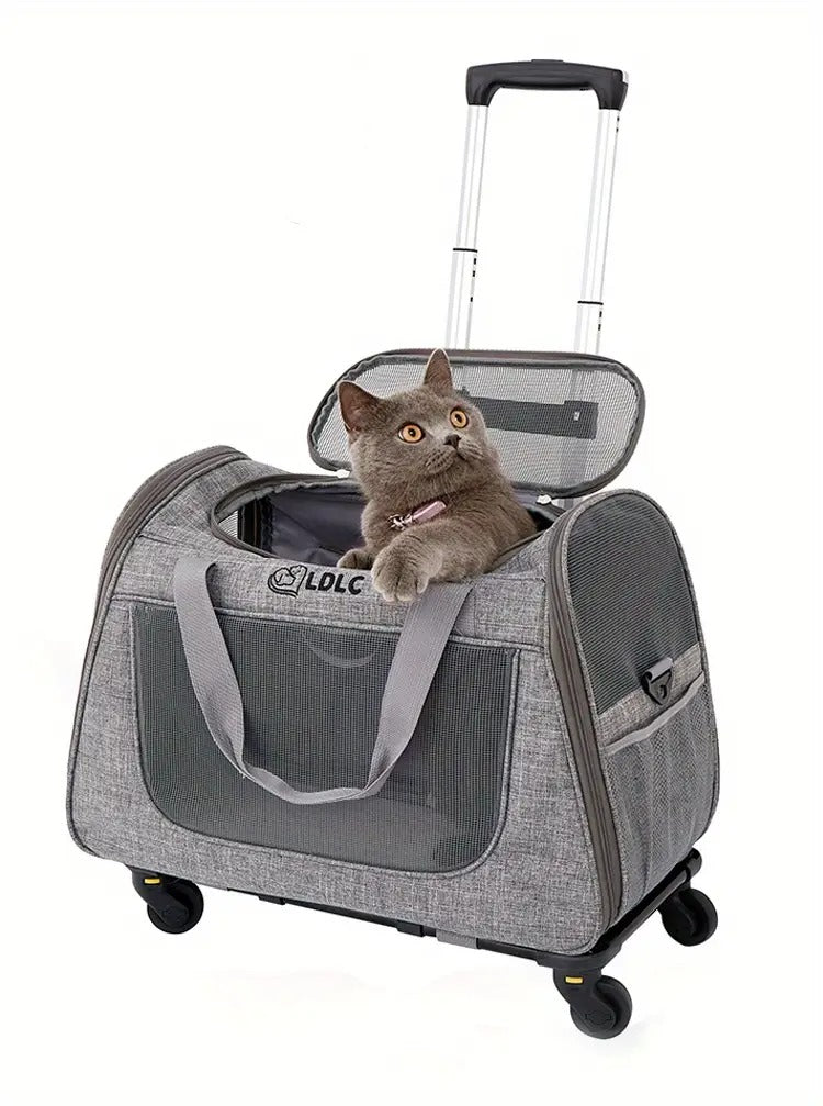 Pet Rolling Carrier with Detachable Wheels LPT