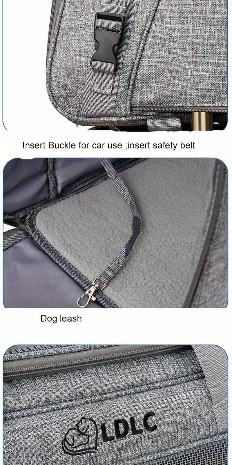 Pet Rolling Carrier with Detachable Wheels LPT