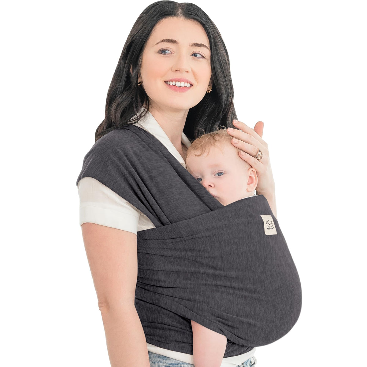 KeaBabies Baby Wrap Carrier, All in 1 Original Baby Carrier, Trendy Black - Jansha Store