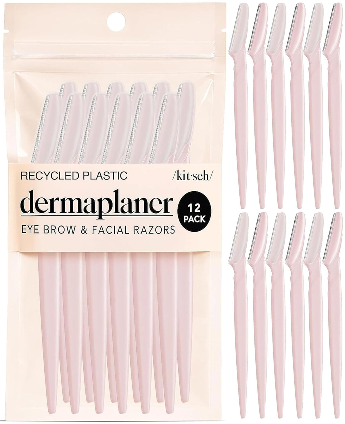 Kitsch Dermaplane Razor for Women Face – Terracotta, 12 pcs - Jansha Store