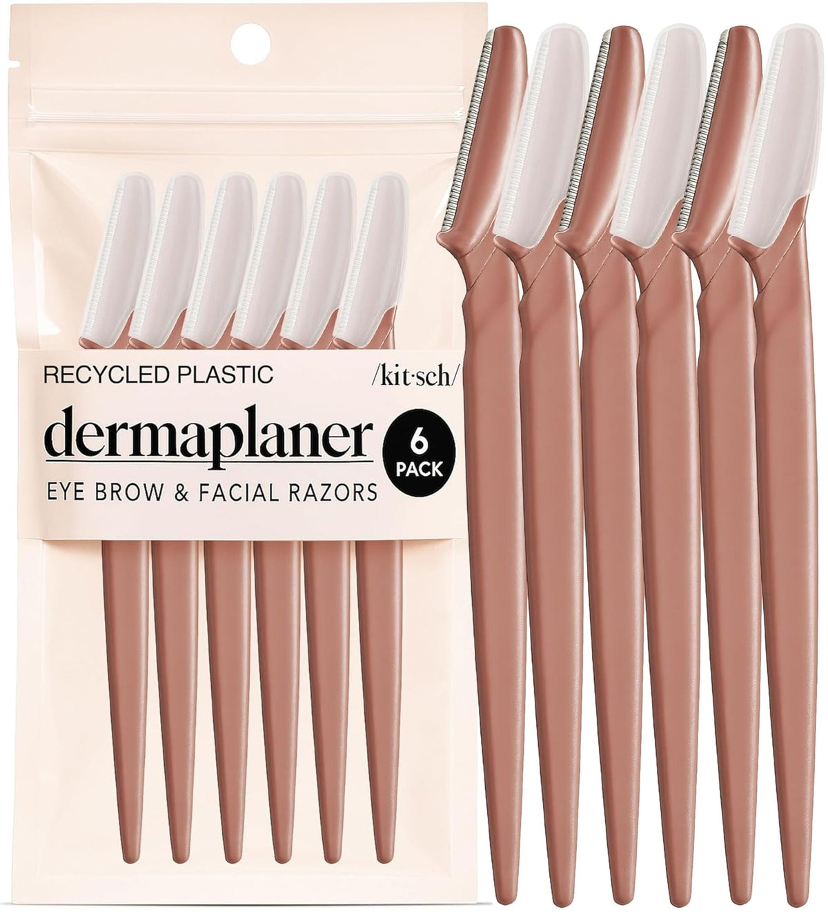 Kitsch Dermaplane Razor for Women Face – Terracotta, 12 pcs - Jansha Store