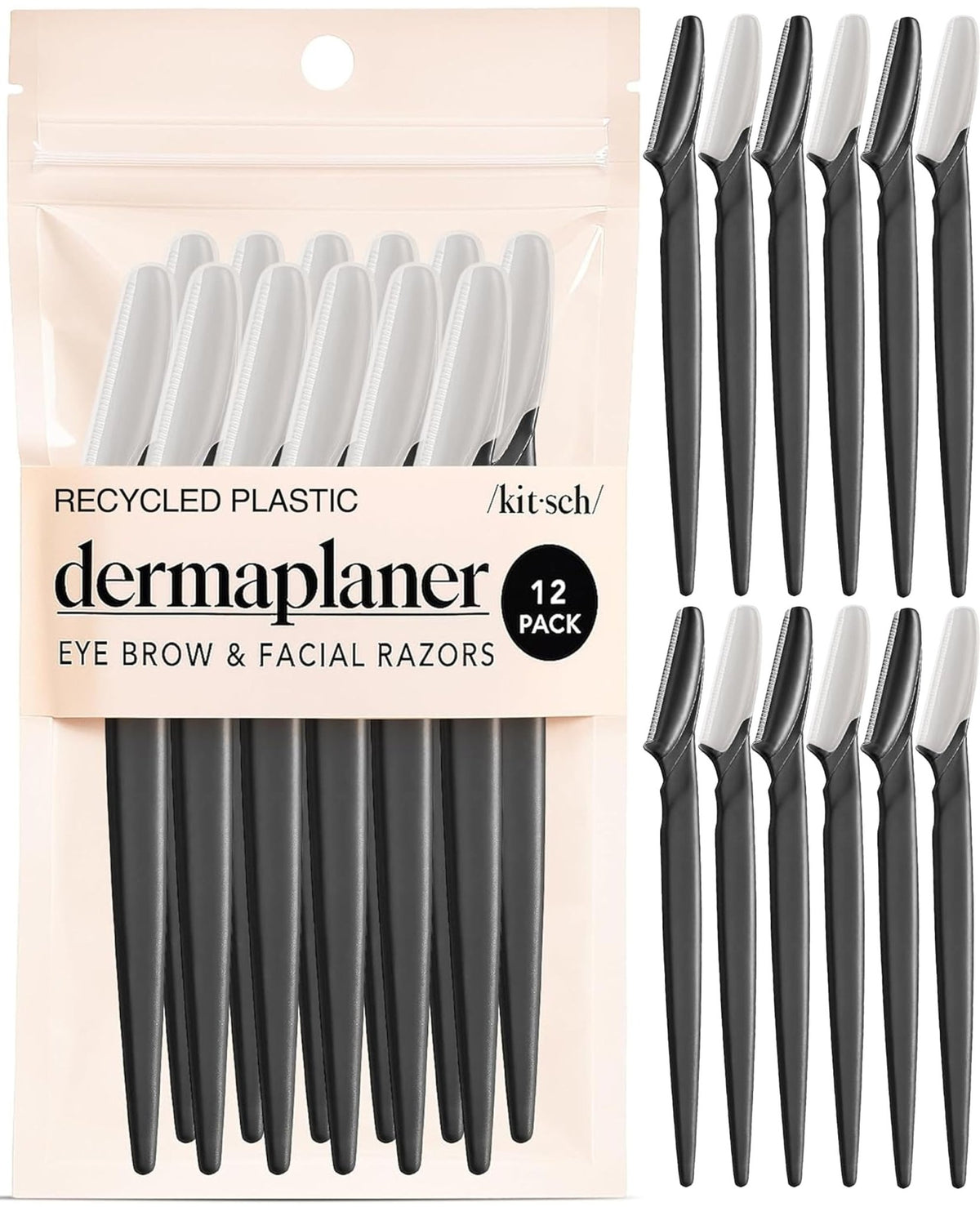 Kitsch Dermaplane Razor for Women Face – Terracotta, 12 pcs - Jansha Store