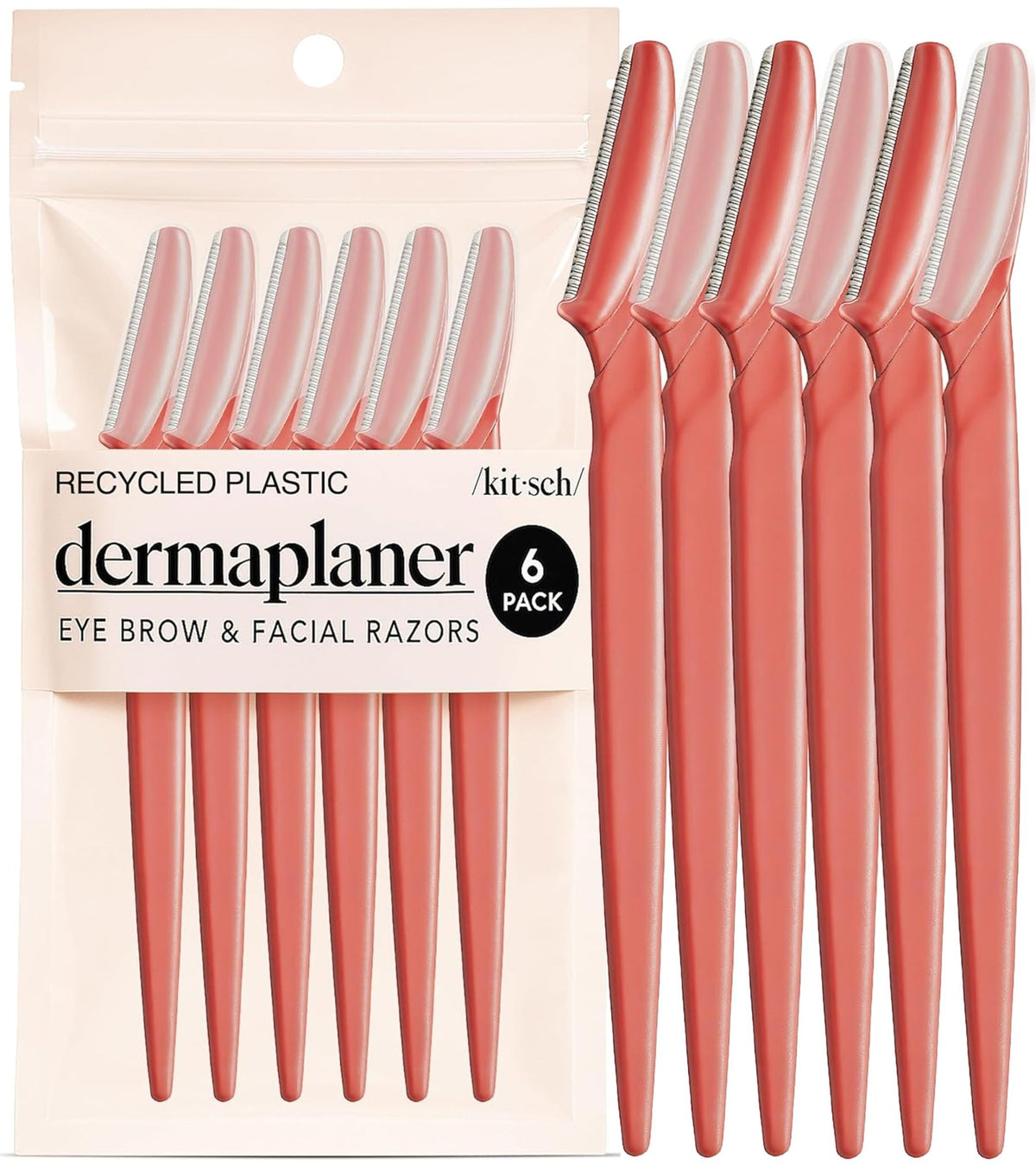 Kitsch Dermaplane Razor for Women Face – Terracotta, 12 pcs - Jansha Store