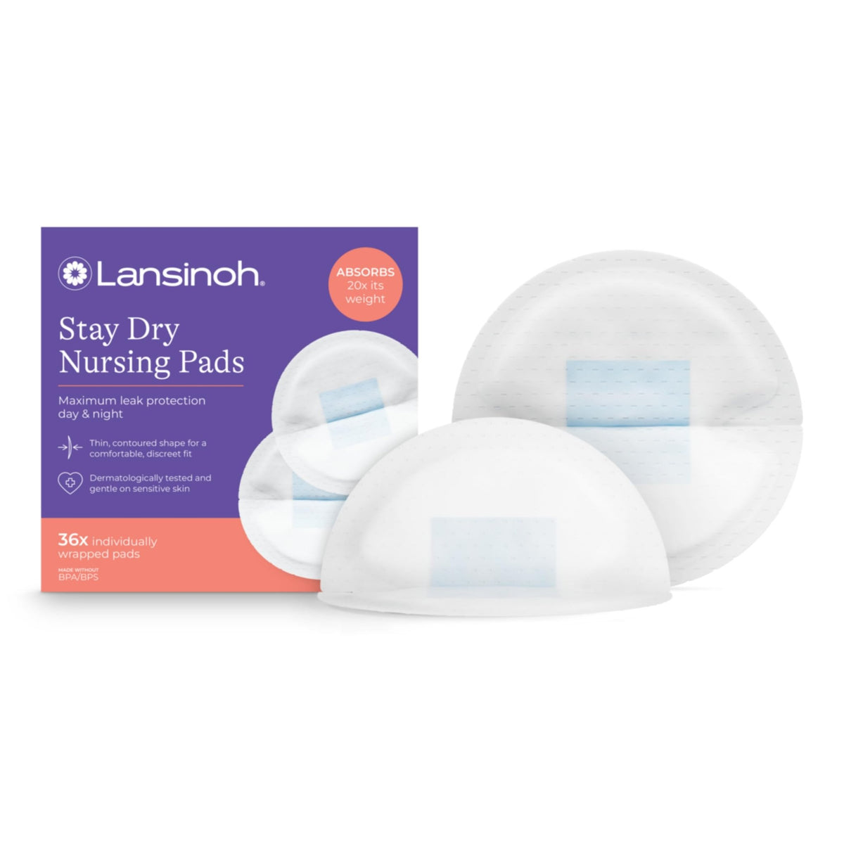 Lansinoh Stay Dry Disposable Nursing Pads, 100 Count - Jansha Store