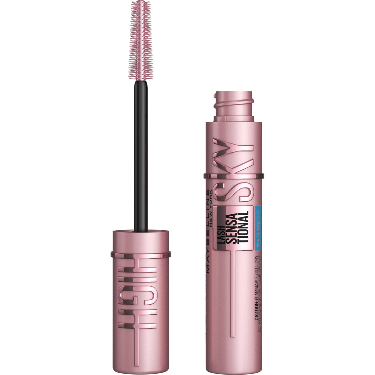 Maybelline Lash Sensational Sky High Washable Mascara Makeup, Volumizing, Lengthening, Defining, Curling, Multiplying, Buildable Formula, Blackest Black, 1 Count - Jansha Store