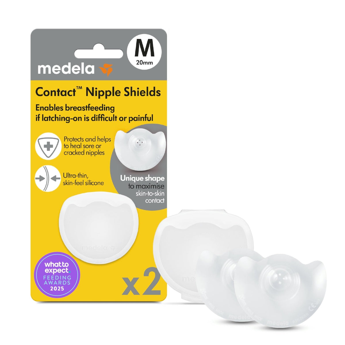 Medela Contact Nipple Shields, For Breastfeeding Comfort, Size L 24mm, 2ct - Jansha Store