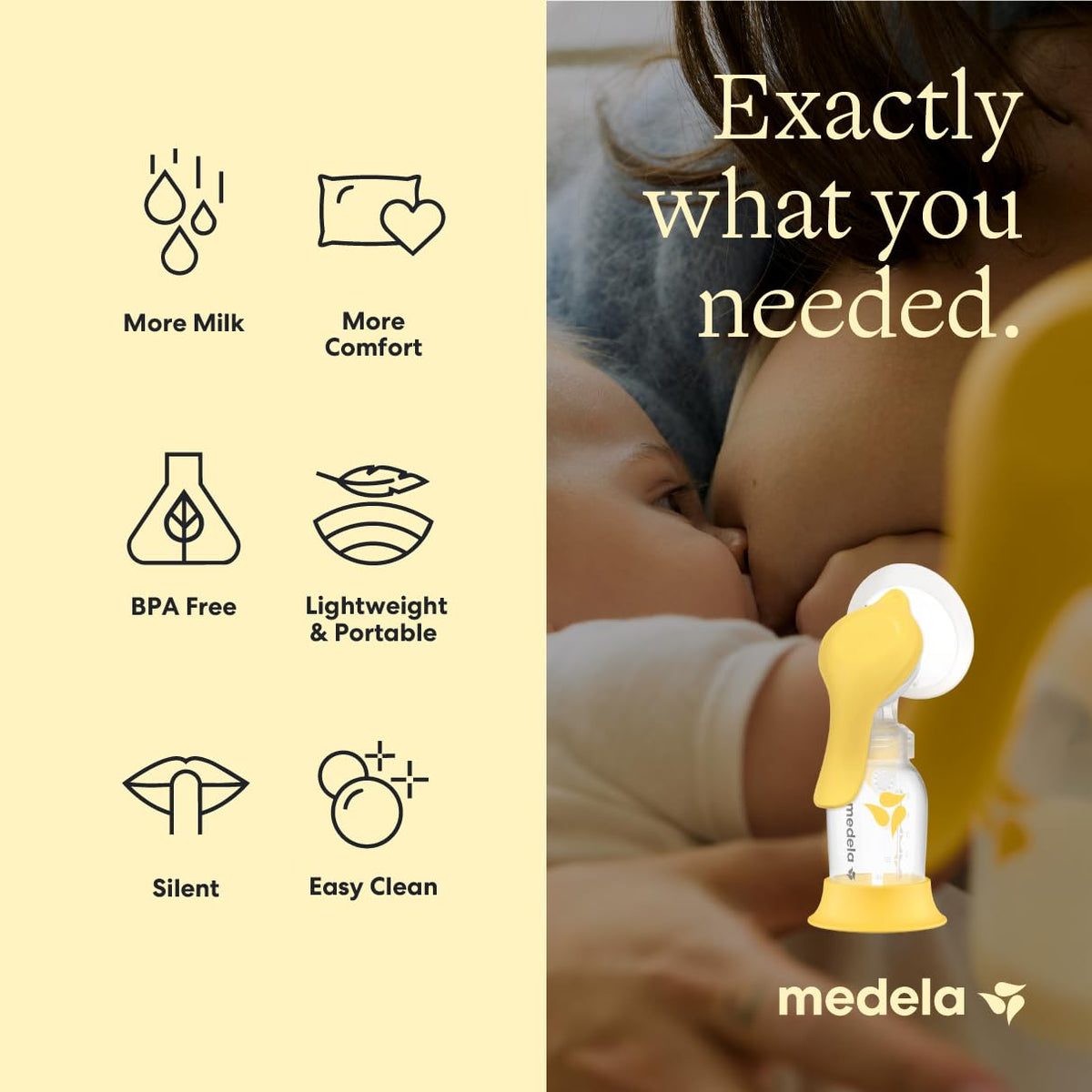Medela Harmony Manual Breast Pump, On-the-Go, More Milk Output - Jansha Store