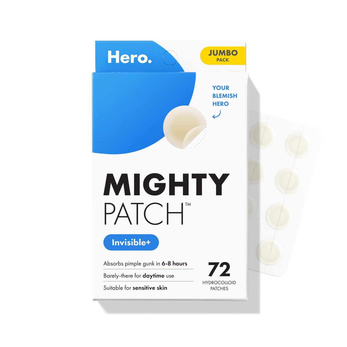 Mighty Patch Hero Cosmetics Original Nighttime Acne Pimple Patches, 36 Ct - Jansha Store