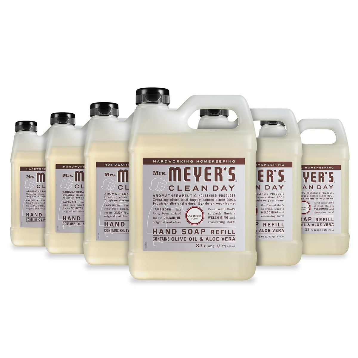 MRS. MEYER'S CLEAN DAY Hand Soap Refill, Lemon Verbena Scent, 33 Fl Oz Bottle - Jansha Store