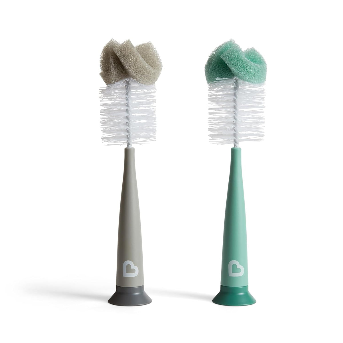 Munchkin Sponge Bottle Brush, Grey/Sage, 2 Count (Pack of 1) - Jansha Store