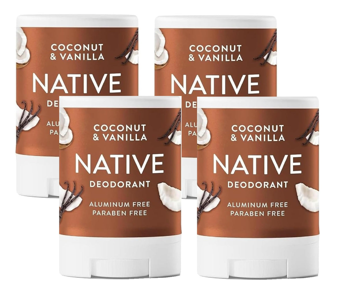 Native Deodorant Contains Naturally Derived Ingredients, 72 Hour Odor Control, Deodorant for Women and Men, Aluminum Free, Coconut & Vanilla 2.65oz - Jansha Store