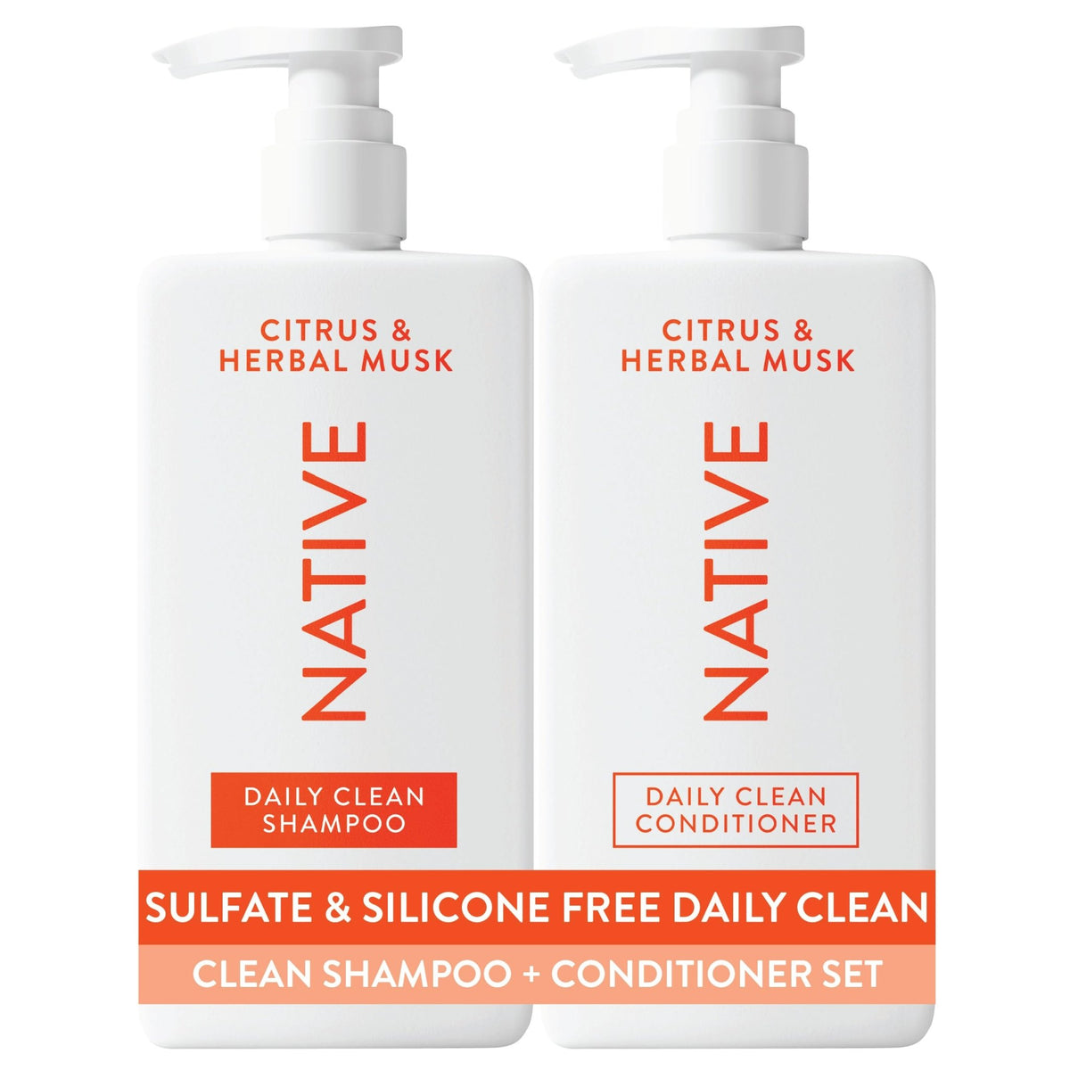 Native Ocean & Timber Shampoo and Conditioner Contain Naturally Derived Ingredients | All Hair Types, Color & Treated, Fine to Dry Damaged, Sulfate & Dye Free - 2-Pack - Jansha Store