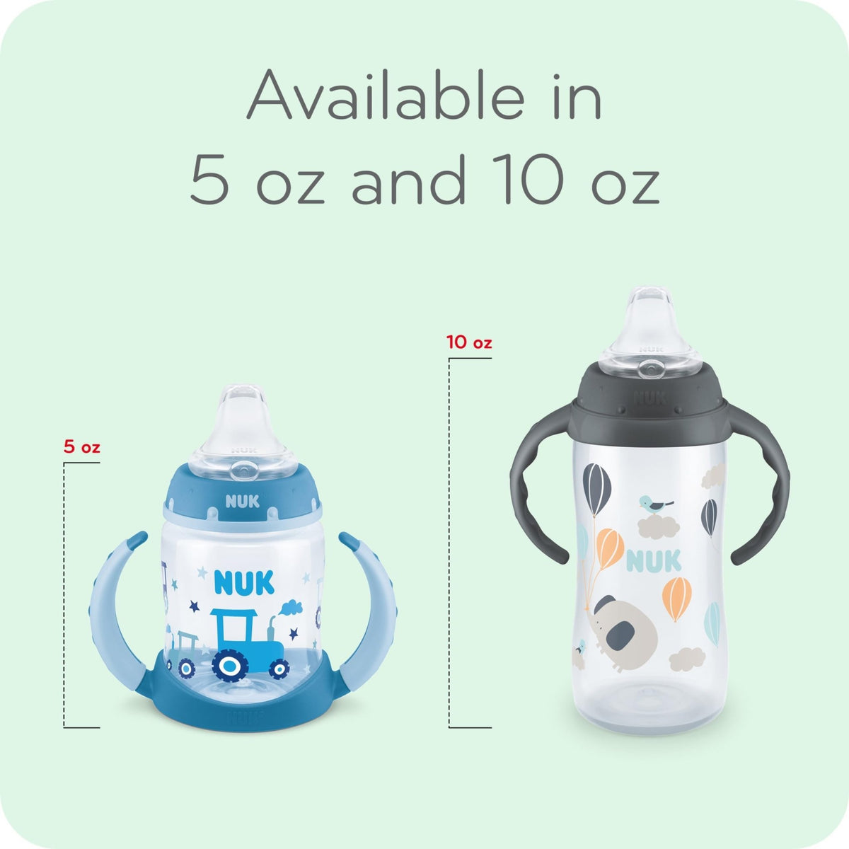 NUK for Nature Learner Cup, 10 oz, 9+ Months – BPA Free, Spill Proof Sippy Cup - Jansha Store